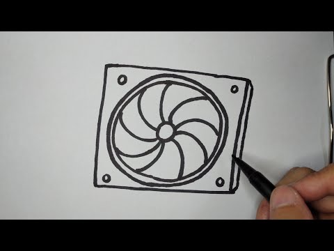 Premium Vector | Handdrawn black sketch of fan or ventilator retro vector  illustration doodle