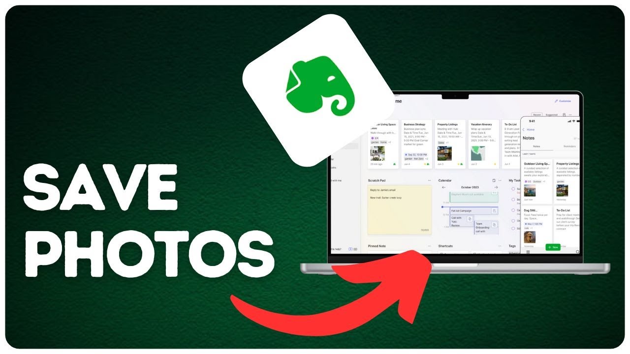 How to save photos on Evernote? - YouTube