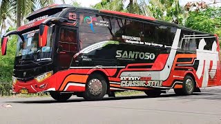 Bus Santoso Seri H 'Latahzan 529' melintas Jaranmati, Karangmojo #posantoso #bussantoso #santoso