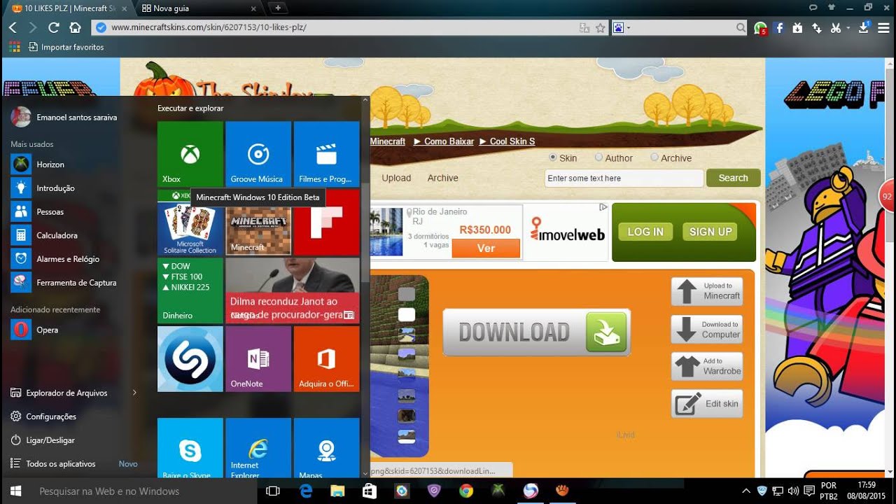 Minecraft windows 10 beta gratis