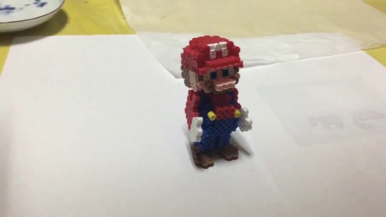 アイロンビーズ スーパーマリオ 図案 立体 作り方 Super Mario Brothers 3d Perlerbeads Youtube