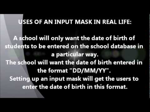 database input mask - YouTube
