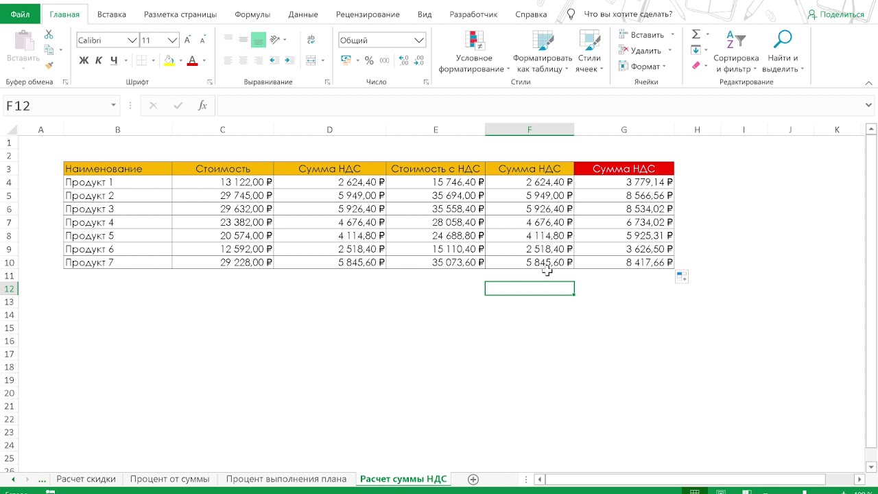 Excel проценты. Научу как посчитать проценты в Excel фотки