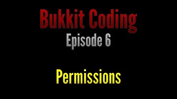 Bukkit Coding 1.11 | Episode 6 - Permissions