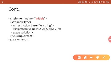 XSD Restrictions/Facets