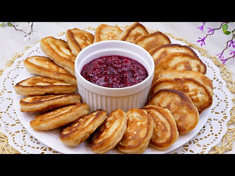 🥞Нежные оладьи на кефире с яблоками!🍎 Мягкие яблочные оладьи! Пышные оладушки с яблочным припеком🍏