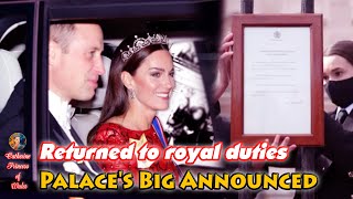 The Palace FINALLY ANNOUNCED Catherine & King Charles' RETURN After 3 Months Of Cancer Treatment