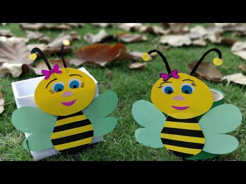 Easy Diy Honey Bee Holder From Tissue Paper Roll Carton