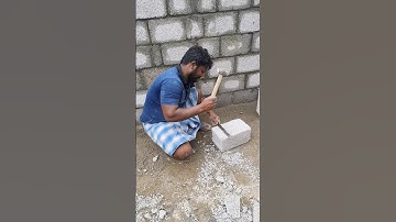 Solidblock cutting skills ✅👍👍👍 #shorts #shortsfeed #construction #solidblock #cuttingskills