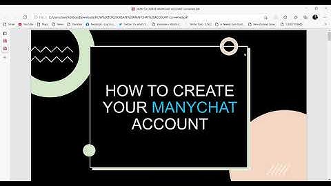How To Create Manychat Account