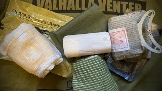 картинка: Перевязочные пакеты. Для постоянного ношения и для аптечки. Сравнение.