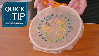 Quick Tip: How to Embroider on Organza