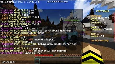 Ganging kasper124 ll Bug abusing in WarZone ll Herobrine.org
