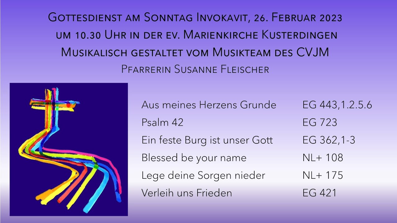 Gottesdienst am Sonntag Invokavit, 26. Februar 2023 - YouTube