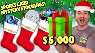 I bought 10 LOADED sports card MYSTERY STOCKINGS from my LCS for $5,000 (AMAZING)!