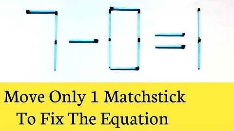 Move Only 1 Matchstick To Fix The Equation ( No - 5) |Move 1 Matchstick To Make The Equation Correct