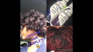 I Dyed my Natural Hair | Adore “RICH EGGPLANT” and “ROYAL NAVY” Hair Color| Was it a FAIL?!