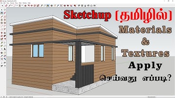 How to apply materials and texture in SketchUp |  Sketchup Tutorials In Tamil | MDS | Civil
