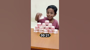 "Super Fast Cup Stacking Challenge! 🏆 | Fun Kids Speed Game"
