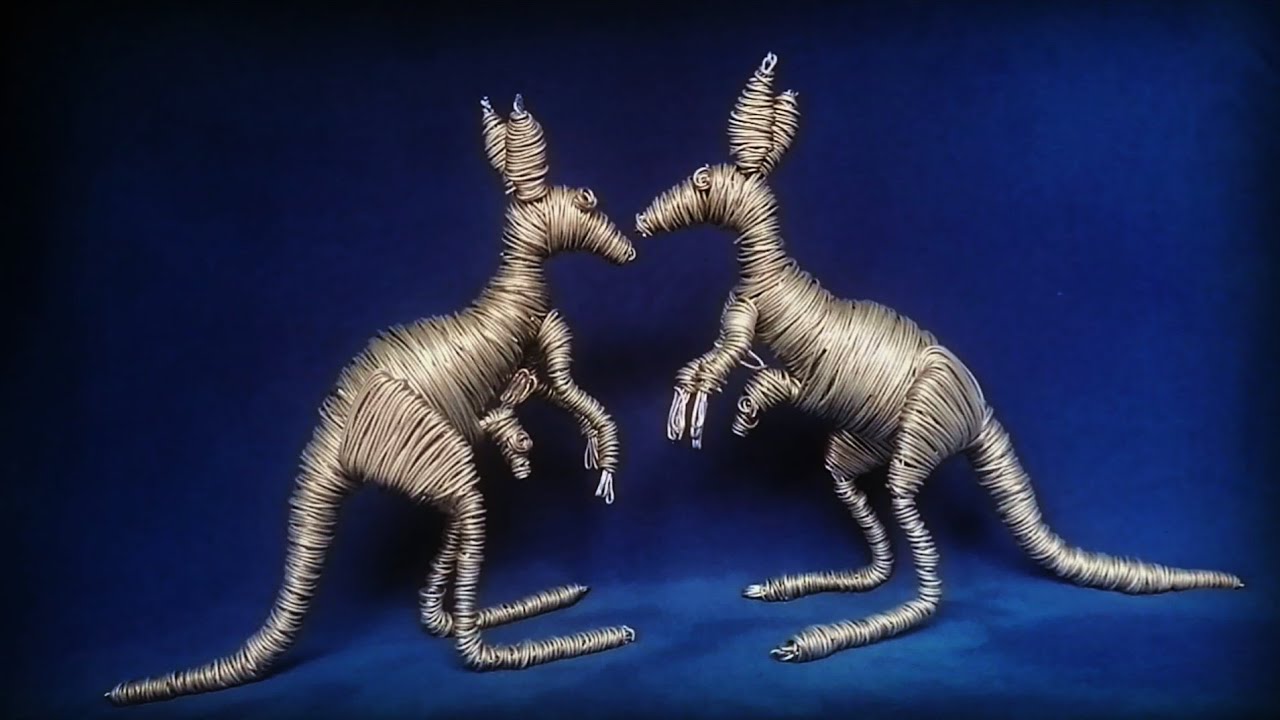 طريقة صنع كنغر بالأسلاك المعدنية How to make a kangaroo with metal wire