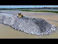 Part20!Great Road of Project to build over water using cast stone By SHANTUI &amp; 25 Ton trucks
