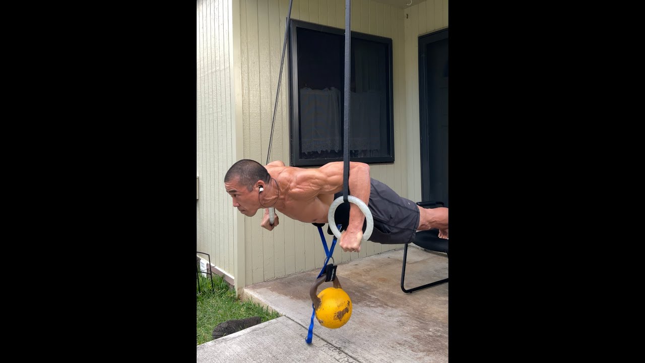 Day 290 FitPro Hawaii Workout 5 Ring Push Ups in 10 Minutes 😢 March