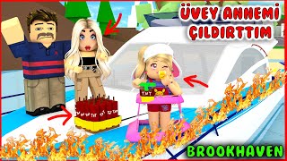 👧🏼 KÖTÜ ÜVEY ANNEMİN LÜKS YATINI HAVAYA UÇURDUM ! 😂⛵ KOMİK HİKAYE ! 💗 | ROBLOX BROOKHAVEN RP ! 🏡