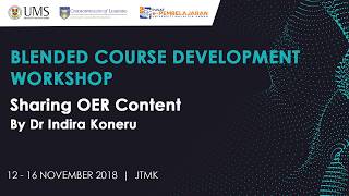 SHARING OER CONTENT | WORKSHOP ON BLENDED COURSE DEVELOPMENT USING MOODLE