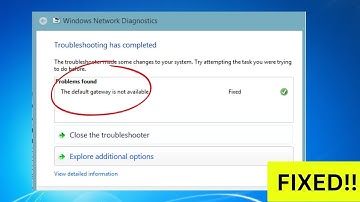 Fix "The Default Gateway Is Not Available " Error in Windows