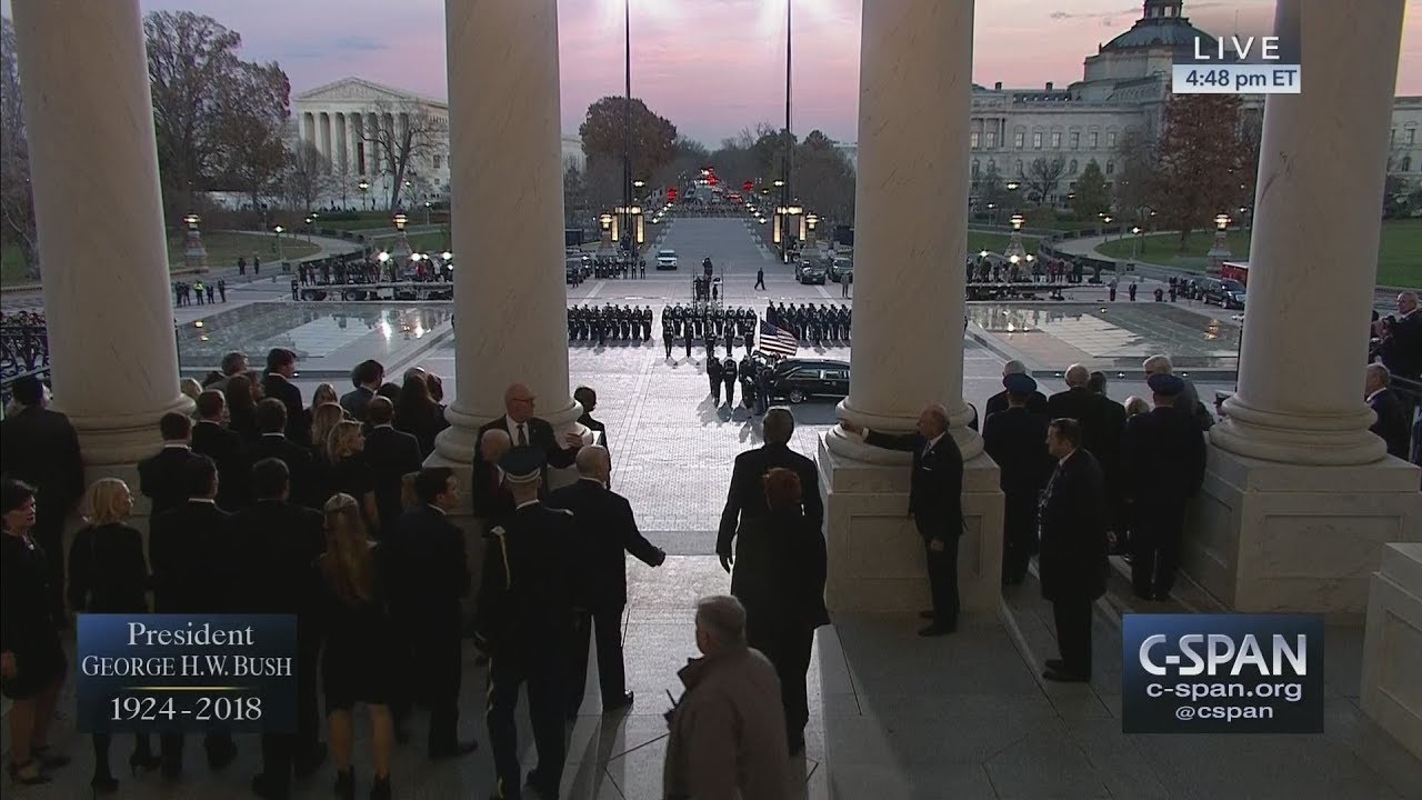 president of the united states salary President George H.W. Bush’s casket arrives at the U.S. Capitol (C-SPAN)