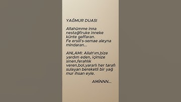 Thumbnail of 🌧️ YAĞMUR DUASI – Bereketin Kapısı Açılsın 🌈