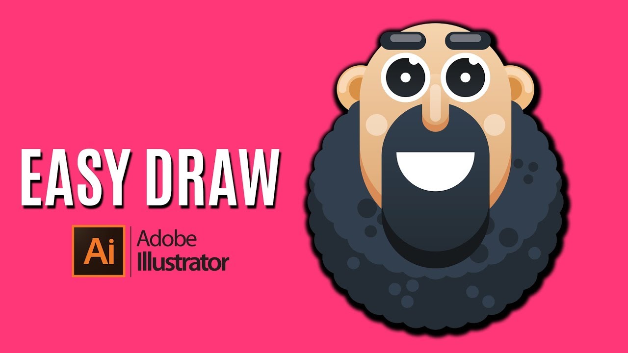 Easy drawing, Flat character tutorial in adobe illustrator