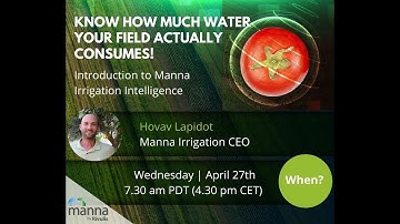 Webinar: Knowing your actual field water consumption