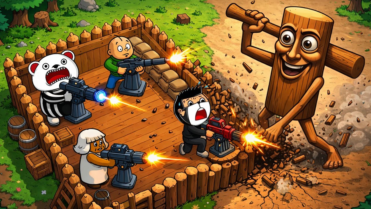 สร้างป้อมปืน ป้องกัน Tung Tung  🏕️  Roblox