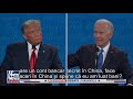 Donald Trump și Joe Biden despre securitatea națională și în alegeri | Dezbaterea finală Trump-Biden