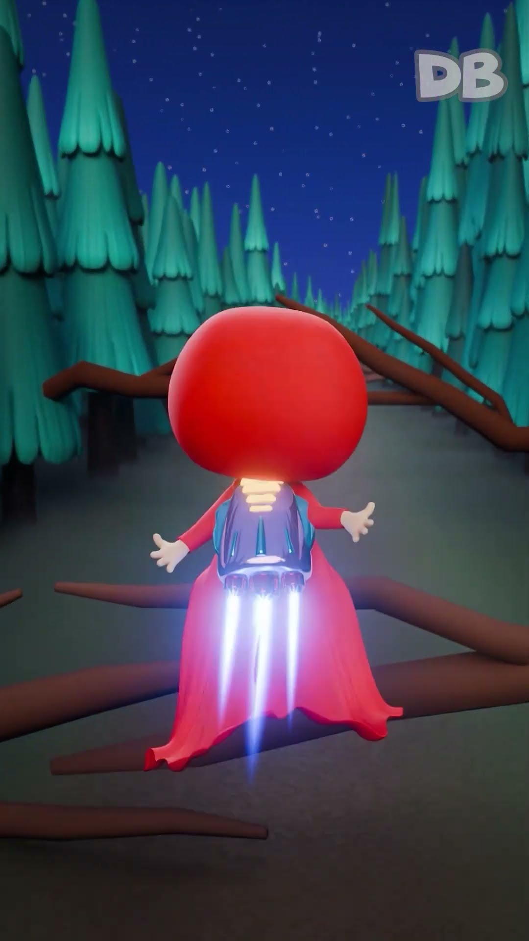 Caperucita Roja y el lobo | D Billions Canciones Infantiles #shorts #db