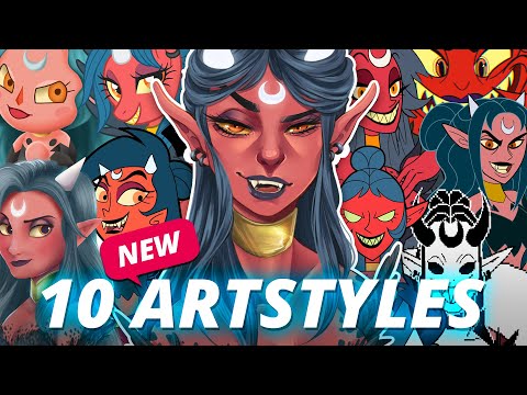 ⭐️ 10 MORE Art Styles Challenge ⭐️ (Hazbin Hotel, Undertale, 3D Disney, and More...)