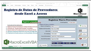 Registrar Datos desde Excel a Access y Consultar a ListBox | MacroExcelVBA - Aguirre