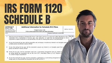 Form 1120 Schedule B - Additional Info For Schedule M-3 Filers