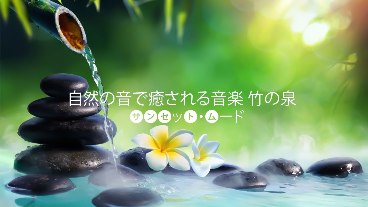 Relaxing music with the sounds of nature Bamboo Water Fountain [Healing