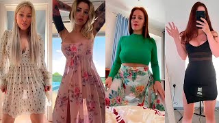 Transparent Dress Challenge4K Girls Without Underwear 