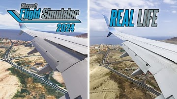 Microsoft Flight Simulator 2024 (FS2024) vs Real Life | Landing in Tenerife