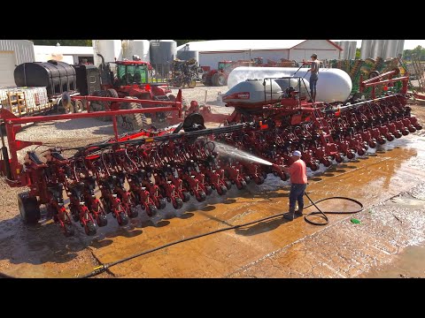More Water Less Pressure. Huge Fleet of Farm Equipment Pressure Washed After Season.  