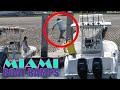 High Jump to the Dock Does he Land It? | Miami Boat Ramps | Boynton Beach