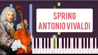 Spring Vivaldi  Easy Piano Tutorial