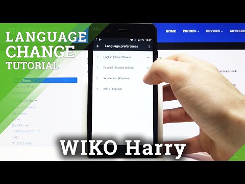Change System Language - WIKO Harry Language List