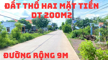 Đất thổ 2 mặt tiền đường DT 200m2, thích hợp xây trọ cho thuê giá cực tốt xã Long A , Cần Giuộc