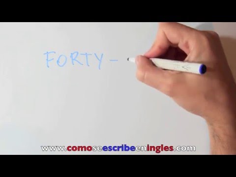 Video: ¿Cómo se escribe cuarenta y cuatro?