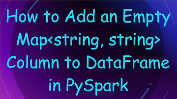How to Add an Empty Map string, string  Column to DataFrame in PySpark