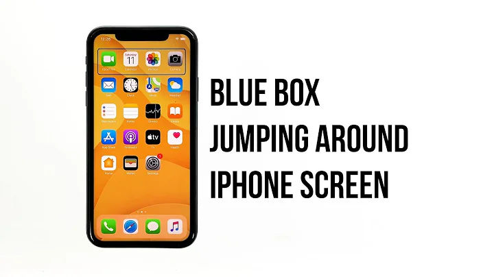 Blue box jumping around on iPhone screen